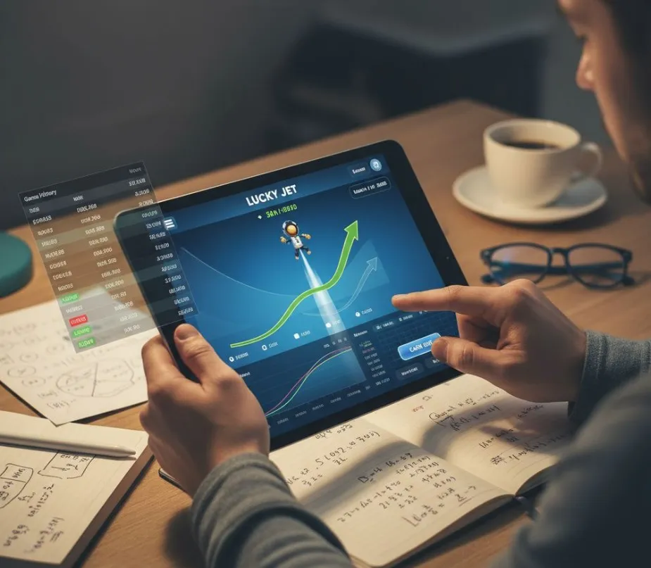 Póster o ilustración digital mostrando siete pilares (licenciamiento, seguridad, pagos, soporte, juego responsable, reputación, Provably Fair) que representan la confiabilidad de un casino online para Lucky Jet.